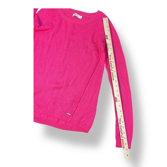 Abercrombie & Fitch Wool Blend Sweater Womens Size M Hot Pink Preppy‎ - Picture 4 of 10
